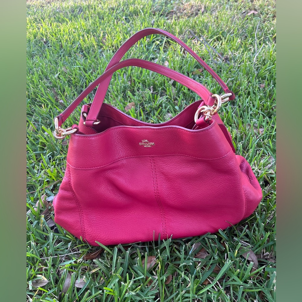 Red Coach purse EUC